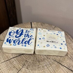 Oy to the World Napkins with Star Design